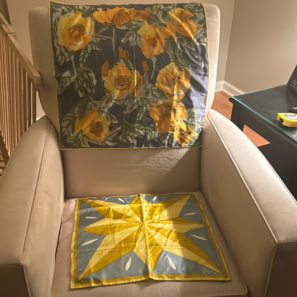 2 Vera by Vera Neumann 100% nylon scarves (circa 1960’s/70’s)